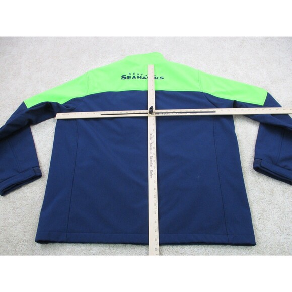 Seattle Seahawks Jacket Mens Extra Large Blue Green Full Zip Logo NFL Football * - Picture 13 of 16